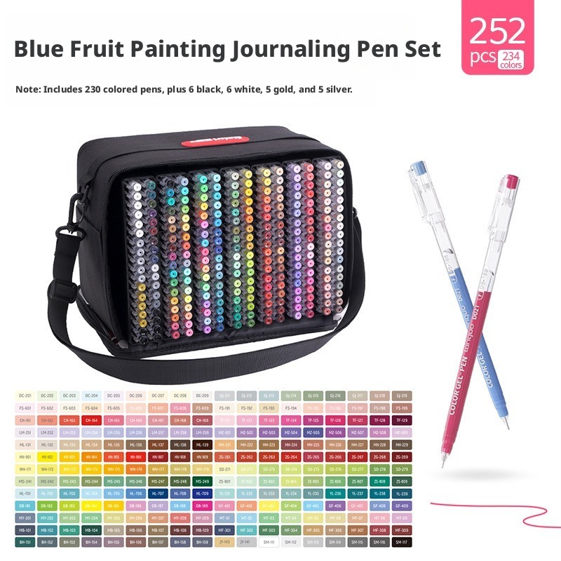 Correction Pen Fine - 252-delige set met 234 kleuren fijne