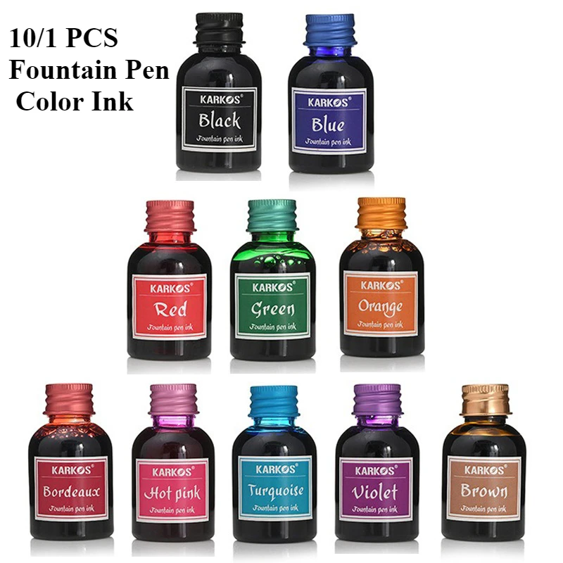 Fountain Pen Bottled Ink - 10/1 PCS 30 ml Verschillende Kleuren