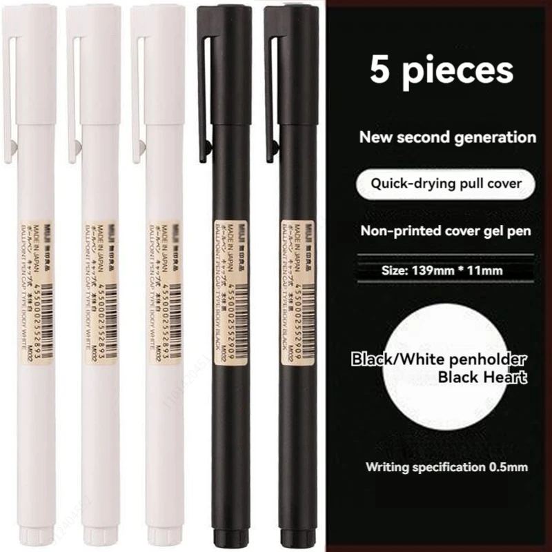 0.5mm Zwart/Wit Gel Pen Zwarte - Muji Stationery Gel Pen recensie en prijs