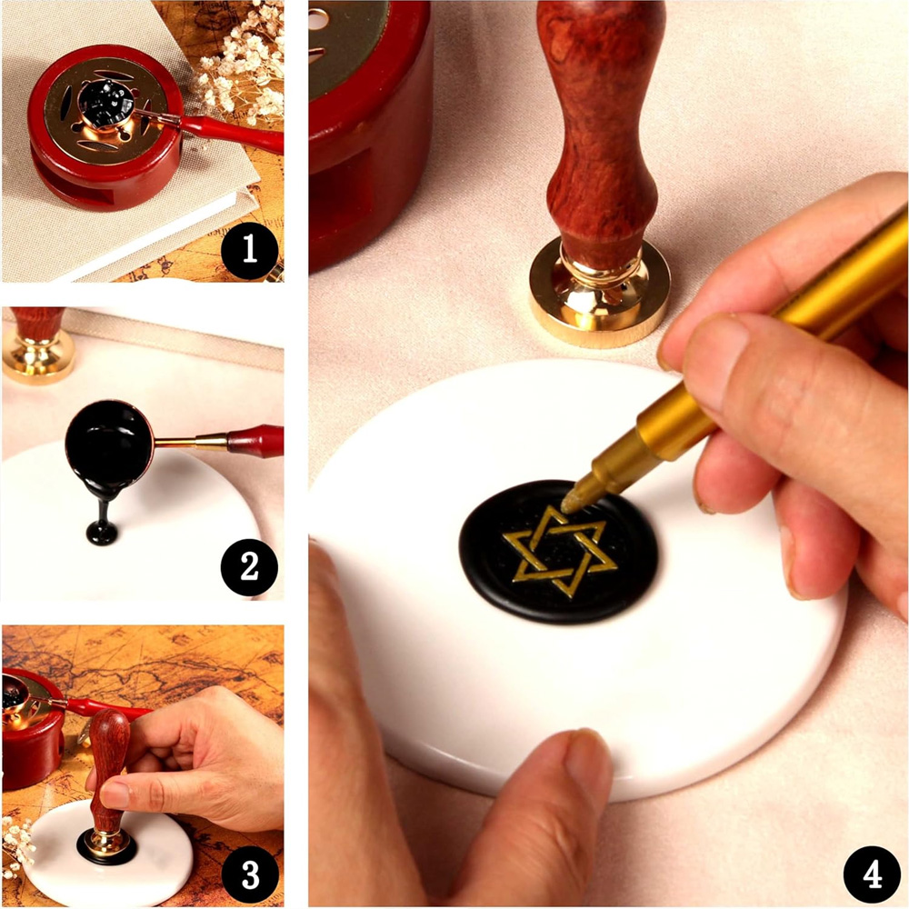 Kies uw eigen logo 25/30/40/50 - Wax Seal Stamp Set recensie en prijs