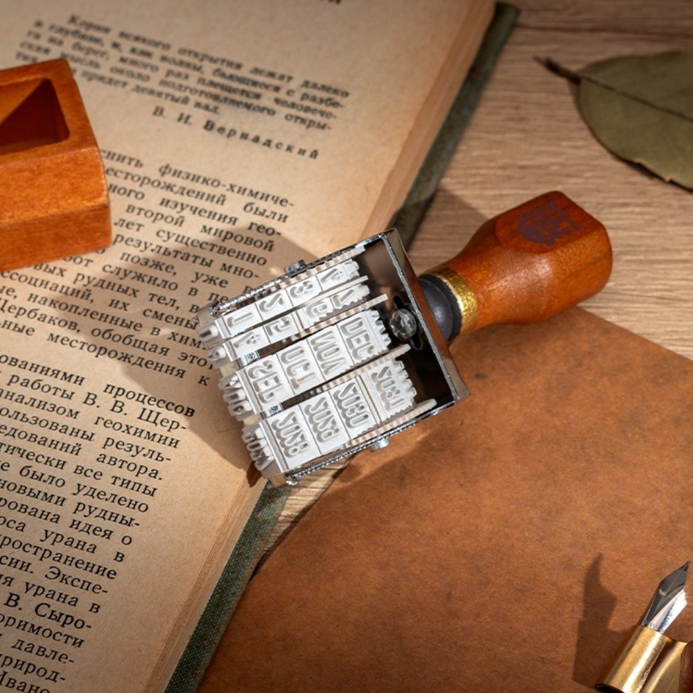 Retro Houten Roller Datumzegel - Rubber Date Stamp recensie en prijs