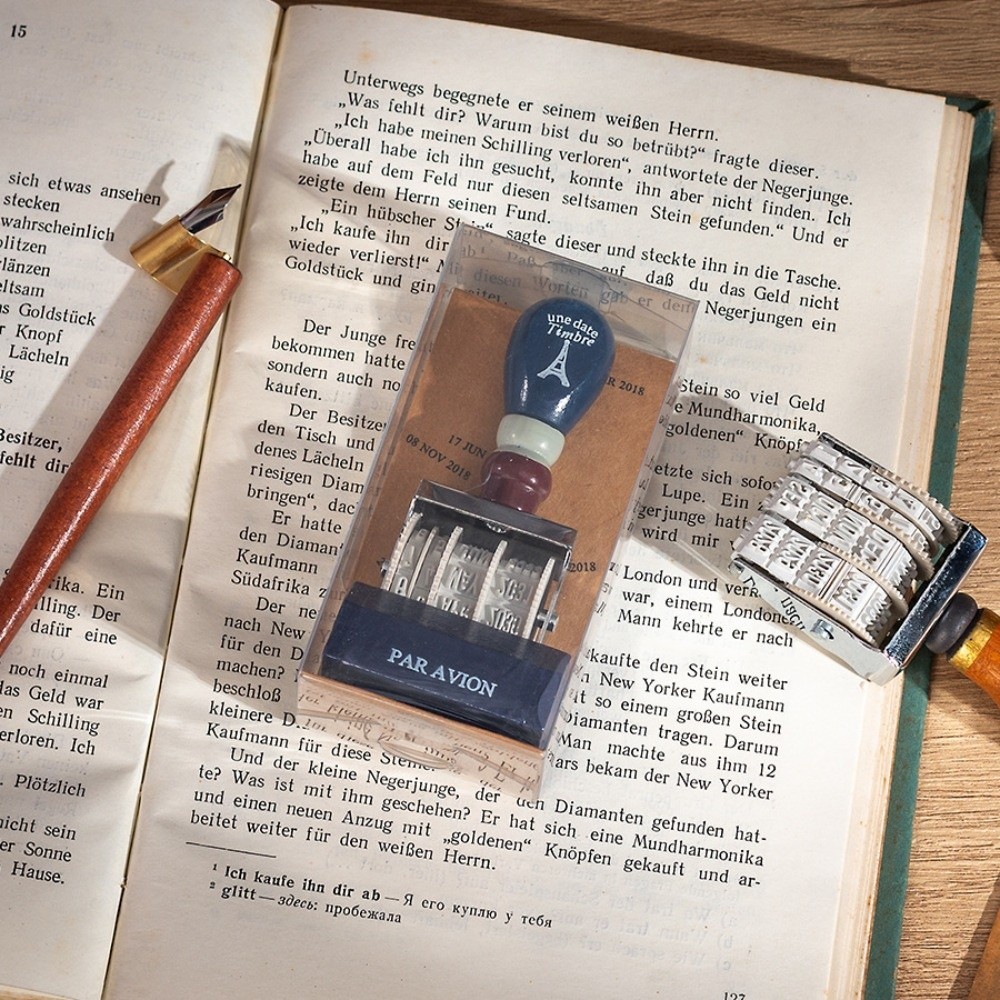 Retro Houten Roller Datumzegel - Rubber Date Stamp recensie en prijs