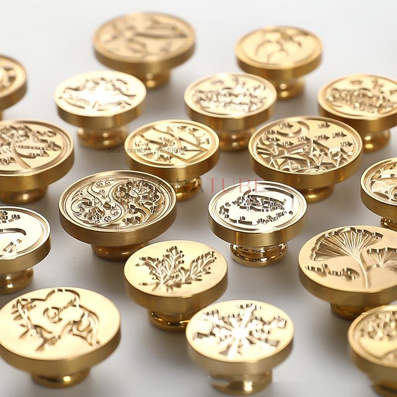 6 koperen lakzegel stempelhoof - Wax Seal Stamp Set recensie en prijs